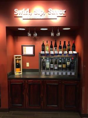 Wine sample station