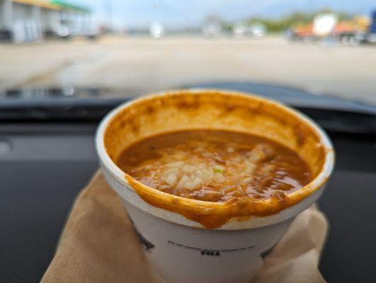 Bowl of chili, $5.19 prior to tax