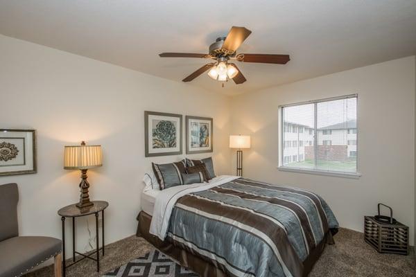 Bedroom features plenty of closet space