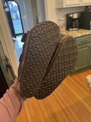 Birkenstocks sole repaired! For 1/3rd the price of new shoes