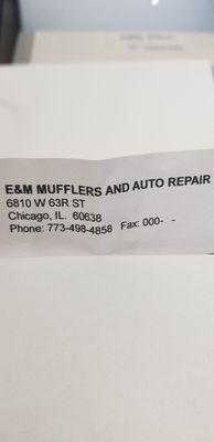 E & M Mufflers & Auto Repair