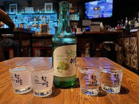 Fruit soju and green grape soju