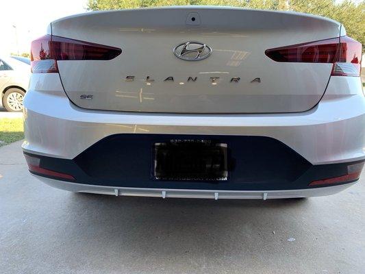 Hyundai Elantra 2019, rear bumper repair