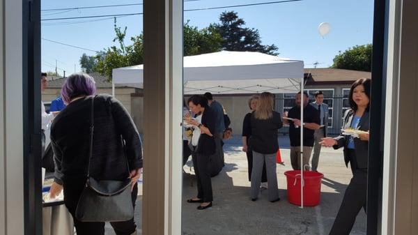 Guests munching on goodies