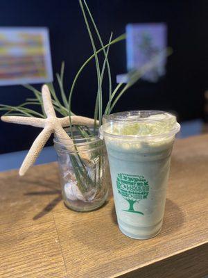 Matcha cream shake