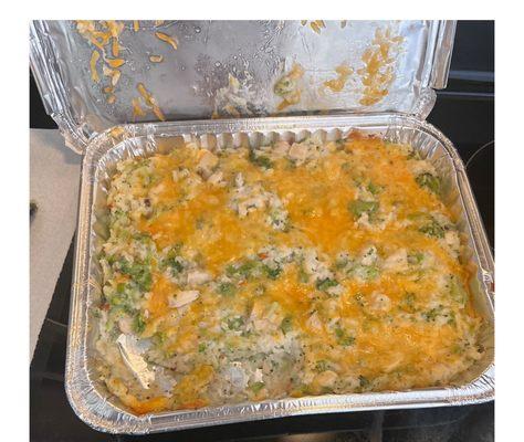 Chicken Broccoli Rice & Cheddar Casserole (GF)