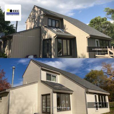 Contemporary Before & After - Exterior Portfolio vinyl siding