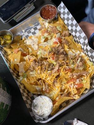 Nachos ... WHY too little meat on them .. huge disappointment .. nachos should be OVERFLOWING with goodness .. more meat please