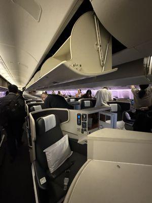 Inside - one of the Business Class areas