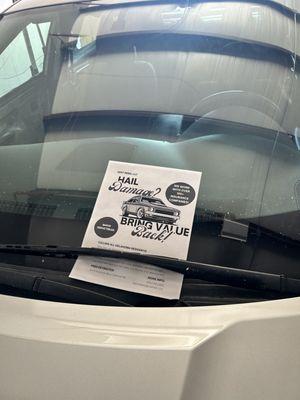 Flyer on vehicle