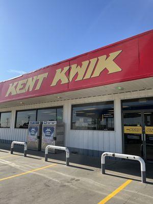 The entrance to the store.