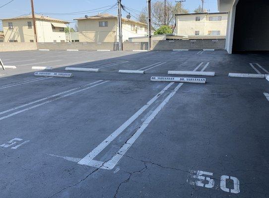 Designated parking spots for our amazing patients.