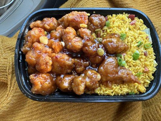 C24. General Tso's Chicken Combination Plate