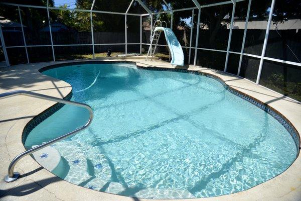 Like brand new! --Pool interior was resurfaced.