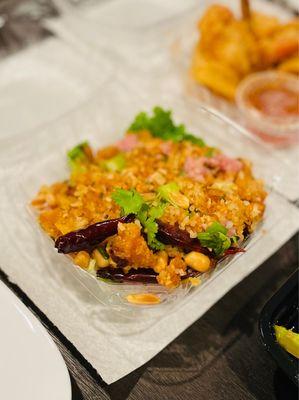 Kao Nam Tod (Rice Ball Salad)