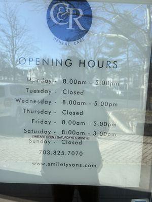 Opening hours