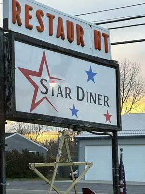 Front of the diner.