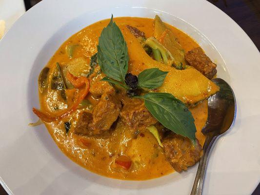 Pumpkin (Red) Curry with tempeh