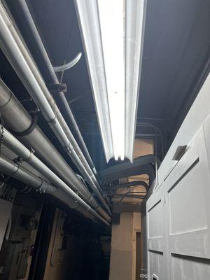 T12 fluorescent lights need to be upgraded to LED to comply with Local Law 88