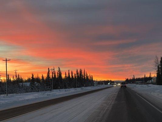 Kenai, Alaska morning sky.  December 2021