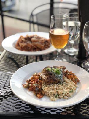 Fish of the day (grouper with skin!). The flavor of the ratatouille was great