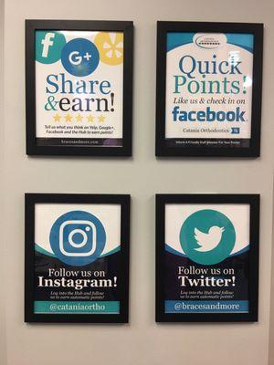 We're on social media! You can reach us at #bracesandmore #cataniaortho  Braces and more.com