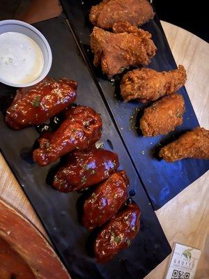 Hennessy bbq wings and plain wings