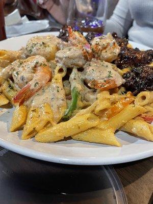 Wing & Shrimp Rasta Pasta