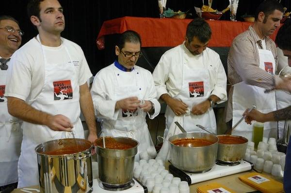 A quartet of sauce chefs at work