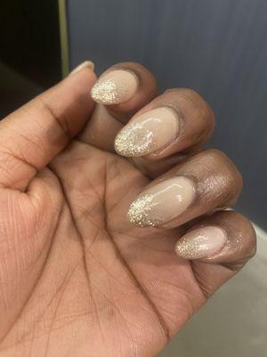 Gel gold ombré nails $145