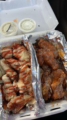 10 Piece Bone-in Wings with 2 Flavors