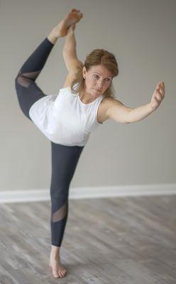 CardioYoga class -- high intensity cardio followed by a specific yoga sequence of balance and spine strengthening  poses