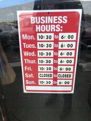 Business hours