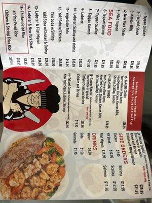 Delicious menu