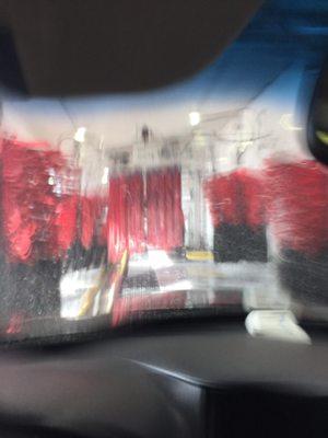 Going through the car wash