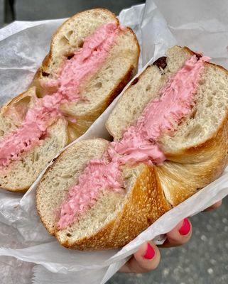 Homemade strawberry cream cheese!