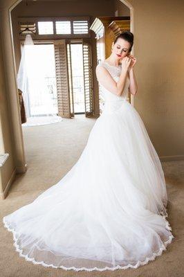 My dress had several layers of tulle, and it was altered beautifully!