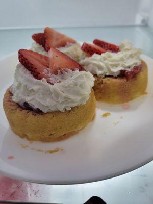 Bourbon infused Strawberry shortcake