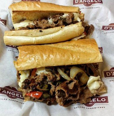 Cheese steak with onions and pepper