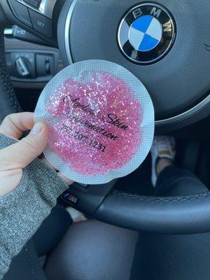 Glitter ice pack!