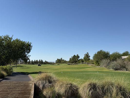 Do you see the fairway on the Left? Don't go right people are over there. Please be respectful