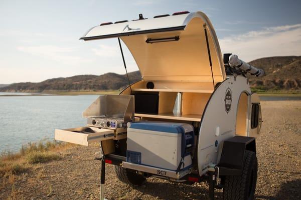 ARB Fridge, Propane Stove and 30 Gallon Water Tank.