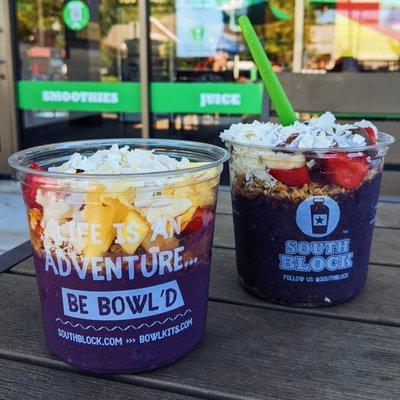 Aloha Bowl (left) and Nutella Bowl (right)