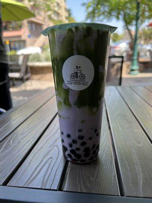 Taro Matcha Marble Milk Tea