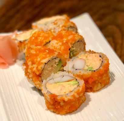 Jackson Roll has all cooked ingredients and is on our maki roll list on our sushi menu.