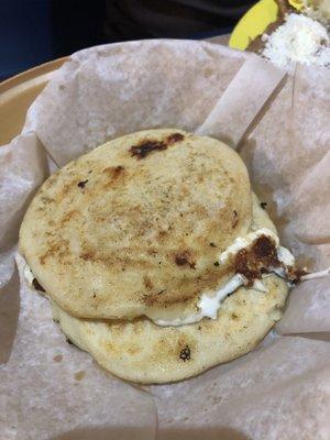 revuelta pupusa; pollo pupusa (a bit bland)