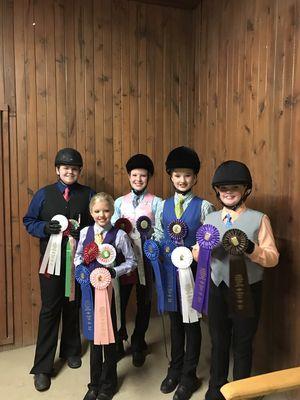 Our academy riders and their awesome ribbons at IASPHA