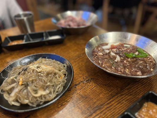 Jap chae and bulgogi