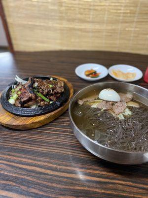 Naengmyeon Galbi Combo (cold noodles)