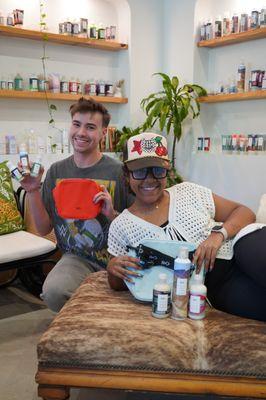 Preston + Deyzsha with some of our favorite products!